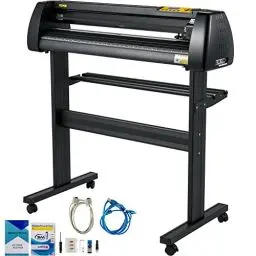 Produktbild: VEVOR Vinyl-Schneidemaschine, 720 mm Papierzufuhr-Schneideplotter-Paket, Vinyldrucker mit Einstellbarer Kraft und Geschwindigkeit, LCD-Display, Windows-kompatibles Schilderherstellungsset