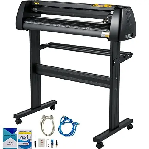 Produktbild: VEVOR Vinyl-Schneidemaschine, 720 mm Papierzufuhr-Schneideplotter-Paket, Vinyldrucker mit Einstellbarer Kraft und Geschwindigkeit, LCD-Display, Windows-kompatibles Schilderherstellungsset