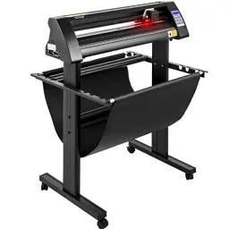 Produktbild: VEVOR Vinyl Schneideplotter 720 mm Folienschneider Schnittgeschwindigkeit 800 mm/s Max. Schnittstärke 3 mm LCD-Anzeige Schrittmotor Schneide Druck Plotter Halbautomatisch 19,7 kg 375mm Cutter Schwarz