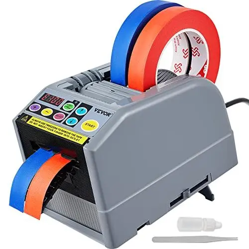 Produktbild: VEVOR Zcut-9 Automatischer Bandabroller, selbstklebender elektrischer Klebebandschneider, Verpackungsmaschine, Bandschneidemaschine, 6-60 mm Bandbreite, Electric Tape Cutter Packaging Machine