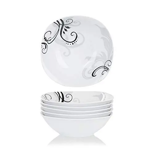 Produktbild: VEWEET Porzellan Müslischalen 'Zoey' 6-teilig Set | Füllmenge 440 ml, Durchmesser 17 cm | Ergänzung zum Tafelservice 'Zoey' | Vielseitig Einsetzbar, Weiß
