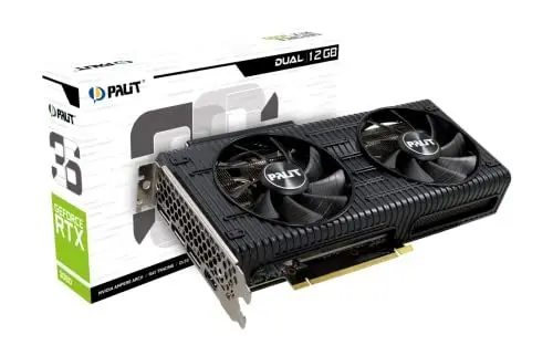 Produktbild: VGA Palit RTX 3060 Dual 12GB (GDDR6,HDMI 2.1,3xDP 1.4a,), NE63060019K9-190AD