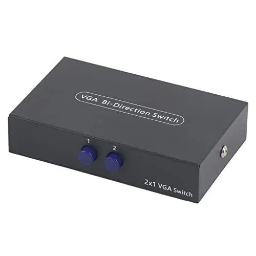 Produktbild: VGA-Switcher-Splitter, Anschluss von 2 Computern an 1, Plug-and-Play, kein Datenverlust, Schnelle Datenübertragung für VGA-, XVGA-, SVGA-, UXGA- und Multisync-Display
