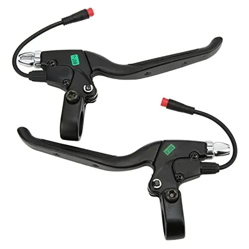 Produktbild: Fahrradbremshebel, 1 Paar Bremshebel aus Aluminiumlegierung für Elektroroller, Linker und Rechter Bremsgriff, Fahrradbremsgriff mit 2-poligem Wasserdichtem Stecker für