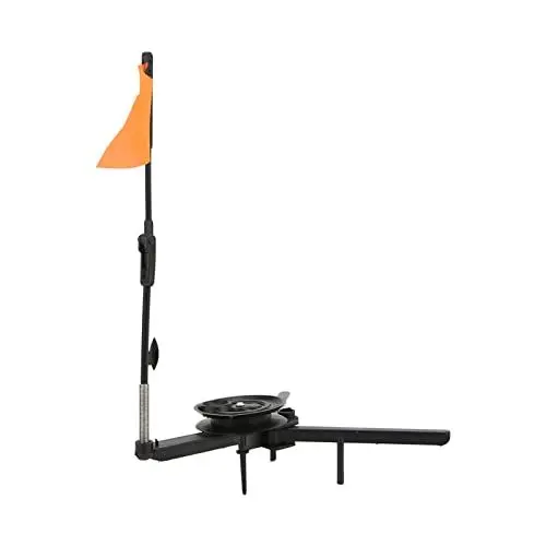 Produktbild: VGEBY Eisfischen Tip Up, EIS Angelrute Flagge mit Reel Triangle Base Faltbare Winter Angelrute Fahnenstange Zubehör Angelwerkzeug