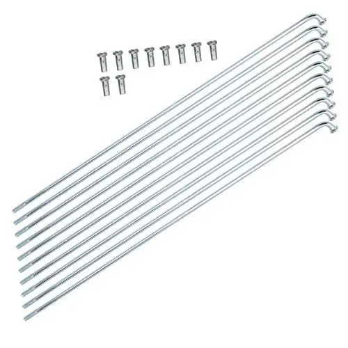 Produktbild: VGEBY Fahrradspeichen, 10 Stück 2,2 Mm/0,09 Zoll Dicke Speichen, Hochfeste Eisen-Mangan-Speichen für Fahrrad-Dreiradräder (220MM)