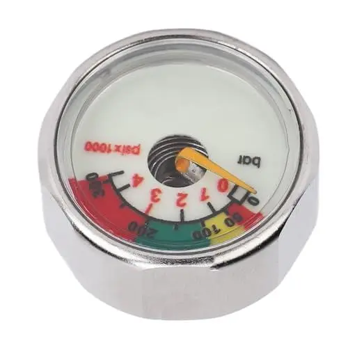 Produktbild: Flaschen-Manometer, Edelstahl, Wasserdicht, Sauerstofftank-Druckmessgerät, Tauchflaschen-Manometer