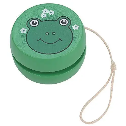 Produktbild: VGEBY JoJo Yoyo Kinder Spielzeug, Holz Cartoon Yoyo Ball Pädagogisches Spielzeug Für Anfänger Kinder Spielzeug Geschwindigkeit Ball Rückkehr Für Geschenke Weihnachten(Frosch) JoJo