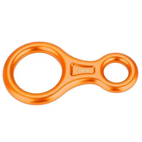 Produktbild: VGEBY Kletterseil-Abseilgerät, 35KN Abbildung 8 Wortseil-Abseilgerät Abseilring Kletter-Rettungsgerät(Orange)