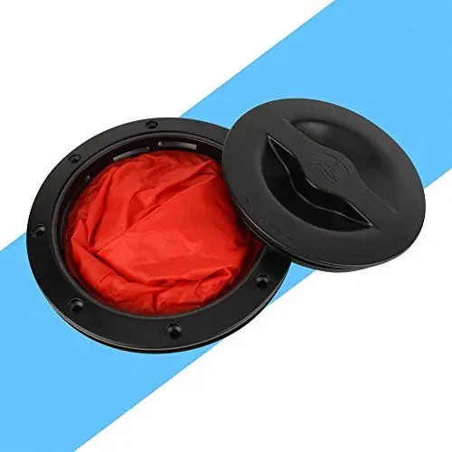Produktbild: VGEBY Lukendeckel Kajak, 6 Zoll Rund Kajak Deck Plate Hatch mit Aufbewahrungstasche Lukendeckel Cover für Kayak Boat Bootfahren