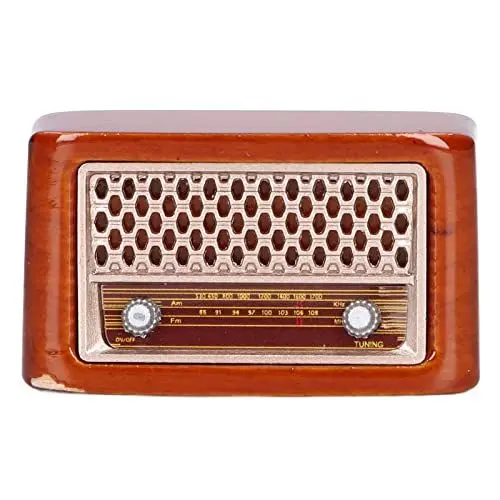 Produktbild: VGEBY Puppenhaus Radio, 1:12 Miniatur Retro Radio Modell Puppenhaus Dekoration Zubehör Spielzeug für Kinder Rollenspiel Spielhaus Spielzeug