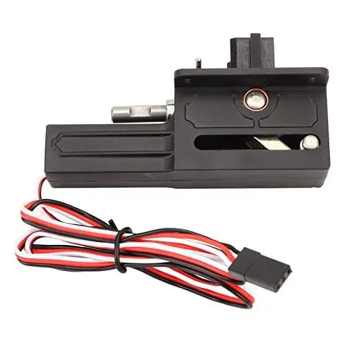 Produktbild: VGEBY RC-Fahrwerk, 90-Grad-Aluminiumlegierung RC Elektronisches Einziehfahrwerk Lenkgetriebezubehör, Schwarz Zubehör