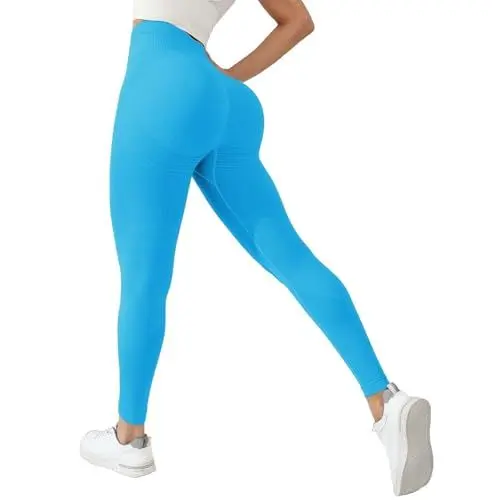 Produktbild: VgguDoe Leggings Damen Schwarz,Sportleggings für Damen,Kompressions Leggings Lipödem,Sportswear Women,Kompressionshose Women Sport,Figurformend Legging 1-1-blau L
