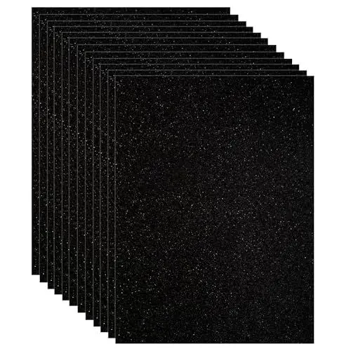 Produktbild: VGOODALL 27 Blatt Perglanz-Papier, DIN A4 Schwarzes-Metallic Bastelpapier mit Perlmutt-Schimmer Glitzerpapier 250 g/m²
