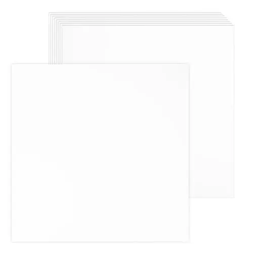 Produktbild: VGOODALL Dickes Papier zum Drucken, 20 Blatt Kartonpapier Fotokarton 30,5 x 30,5cm Tonkarton Pappe für Kartenherstellung, Handwerk, Scrapbooking Weiß 300gsm