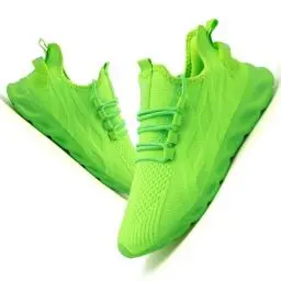 Produktbild: VGPSFN Herren Laufschuhe Sneakers Schuhe Sportschuhe Turnschuhe Straßenlaufschuhe Joggen Tennis Walkingschuhe Slip on Wandern Leichte Atmungsaktive Freizeit Lauftraining Gym Sport Helles Grün EU 44