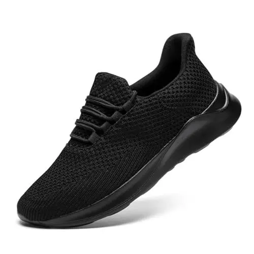Produktbild: VGPSFN Schuhe Herren Sportschuhe Sneakers Turnschuhe Laufschuhe Freizeitschuhe Tennisschuhe Herren Schuhes rutschfeste Bequeme Leichte Schwarz EU 43