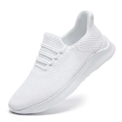 Produktbild: VGPSFN Schuhe Herren Sportschuhe Sneakers Turnschuhe Laufschuhe Freizeitschuhe Tennisschuhe Herren Schuhes rutschfeste Bequeme Leichte Weiß EU 41