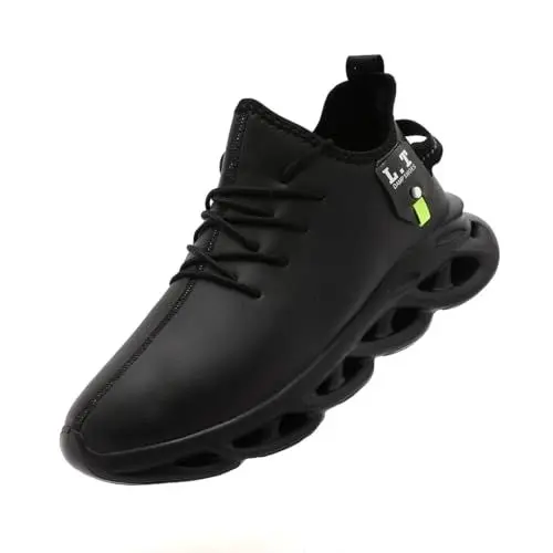 Produktbild: VGPSFN Herren Wanderschuhe Winter Schuhe Sneaker Warm Gefütterte Trekking Und Wanderschuhe Freizeit Straßenlaufschuhe Schlüpfen Trekkingschuhe Schwarz EU 41