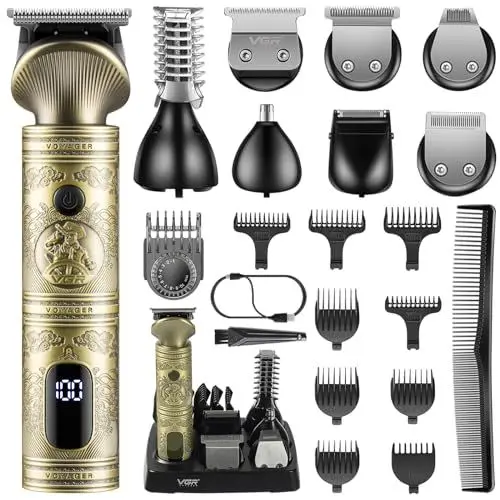 Produktbild: VGR Bartschneider für Männer,professionelles Herren-Bartpflege-Set, elektrische Rasierer,Schnurlose Haarschneidemaschine,Trimmer für Gesicht,Körper,Nase,Schnurrbart,Bälle,Geschenke für Männer 7-in-1