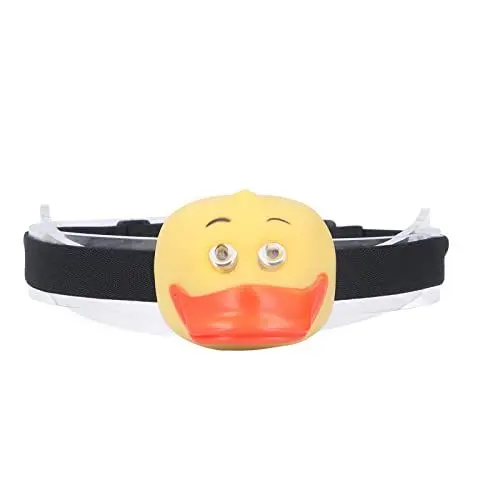Produktbild: ViaGasaFamido LED-Stirnlampe, Niedliche Ente LED-Stirnlampe, 6,5 X 6 Cm / 2,6 X 2,4 in Kunststoff-Outdoor-Kinder-Stirnlampe, für Outdoor-Radfahren, Immer, Scheinwerferbirnen