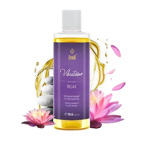 Produktbild: Vibratissimo Relax 100 ml Massageöl - Tief entspannende Duftmischung - Beruhigend, Stressabbau, Entspannung & Gleitöl, Liebesöl