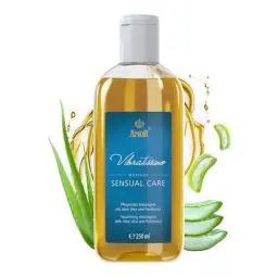 Produktbild: Vibratissimo Sensual Care 250 ml Massageöl - Pflegend mit Aloe Vera - Beruhigend, Feuchtigkeitsspendend, Hautpflege & Gleitöl, Liebesöl