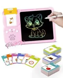 Produktbild: Vicalo Deutsch Lernspielzeug, Deutsch und Englisch Lernen für Kinder 1-6 Jahre, 510 Wörter Sprechende Flash-Karten mit LCD Schreibtablett, Montessori Interaktive Geschenk für Kind Geburtstag