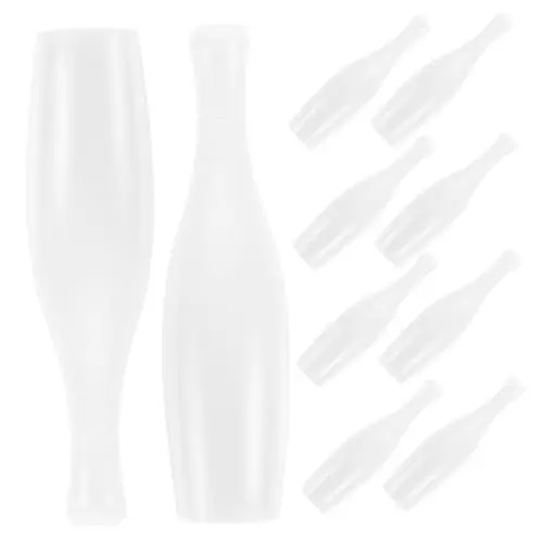 Produktbild: VICASKY 10St Bowlingkugel Spielzeug Bowling Set bowlen Set Mini Bowling Bowling-Spielzeug für Kinder Tragbares Bowling-Set Bowling-Pin-Teil Bowling-Pin-Ersatz Kleiner die Hüften Weiß