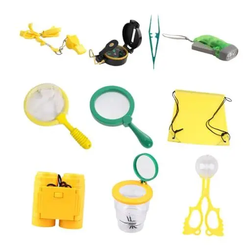 Produktbild: VICASKY 10pcs Jungen und Mädchen Explorer Kit für Outdoor Wandern Beobachtung Bildung Werkzeug