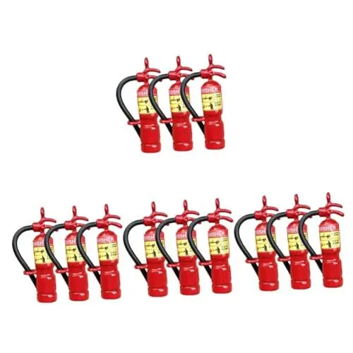 Produktbild: VICASKY 12 STK Mini-feuerlöscher Feuerlöscherspielzeug Aus Metall Metallbesatz Mikrospielzeug Outdoor-Werkzeuge Puppenhaus Zubehör Mini Miniaturdekoration Eisen Lieferungen Kind Rot Klein