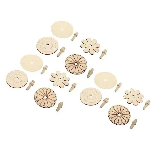 Produktbild: VICASKY 12 Stück Rotierende Kreiselspielzeuge Aus Holz Für Kinder – Gyro-spielzeuge Mit Glatter Oberfläche Perfekt Für Fantasievolles Spielen Und Eltern- -interaktion