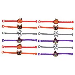 Produktbild: VICASKY 12st Halloween-armband Armbänder Kinderarmband Halloween-party-kostüm-requisiten Fingerring Armband Halloween-schmuck Urlaub Klaps Armband Für Kinder Druckknöpfe Weiches Gummi