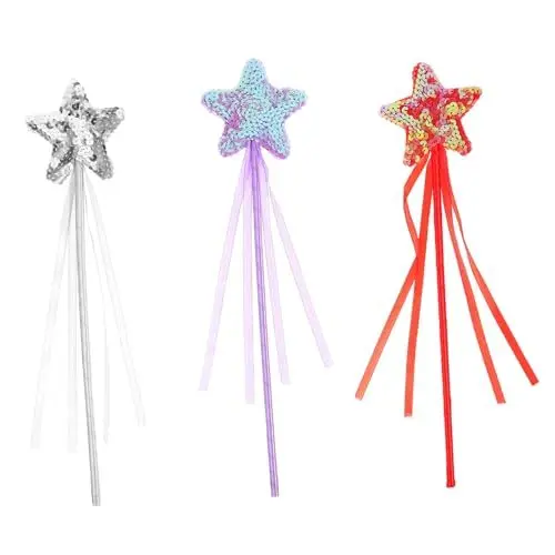 Produktbild: VICASKY 15 STK Zauberstab Prinzessinnen-Party-Requisiten Mädchen Fee Stock Mädchen verkleiden Sich Kostüm -Feenstäbe Fairy Wand Kinderkleider Feenstab für Mädchen Gastgeschenke Plastik