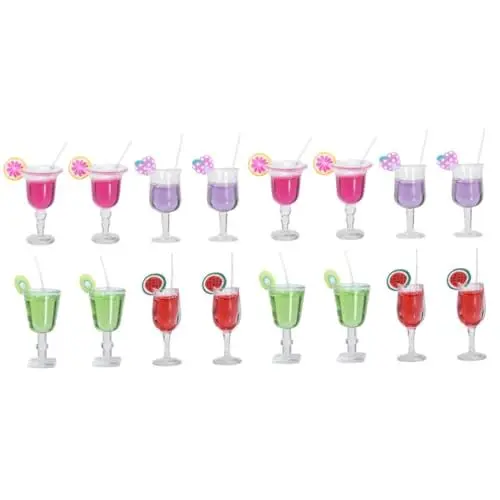 Produktbild: VICASKY 16 STK Fruchtcocktail Bierkrug-Modell Mini-hausdekoration Mini-lebensmittelverzierung Küche Rollenspiel Mini- - -dekore Künstliches para Mini-Martini-gläser Harz