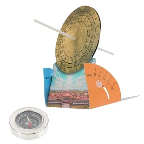 Produktbild: VICASKY 1 Satz Astronomische Technologieproduktion Sonnenschattenuhr Sonnenuhr Skulptur Ornament Pädagogisches Kinderspielzeug Wissenschaftsspielzeug Spielzeug Für Kinder DIY Sonnenuhr