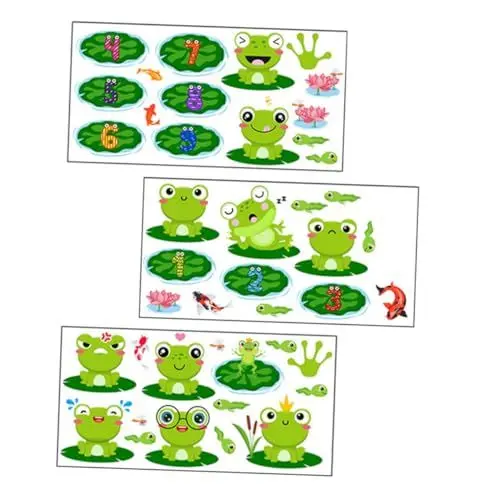 Produktbild: VICASKY Cartoon Frosch Bodenaufkleber Bunte Entfernbare Kindergarten Boden Decals Selbstklebende Bodenkorridor Tapete