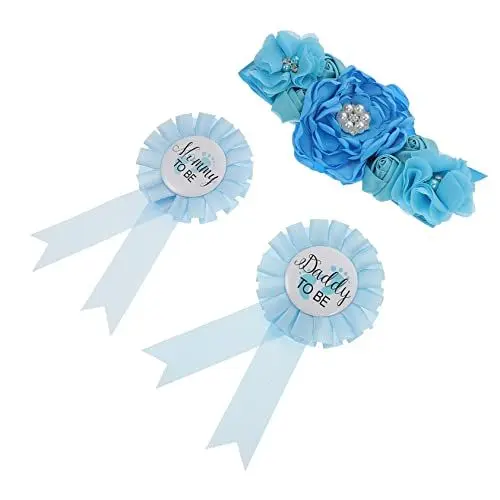 Produktbild: VICASKY 1 Satz Gürtelabzeichen-set Abzeichen-stift Mama Zu Brosche Umstandsgürtel Bauchgurt Für Schwangerschaft Mama Soll Pin Sein Schwangere Mama Chiffon Schwangere Frau Die Blumen