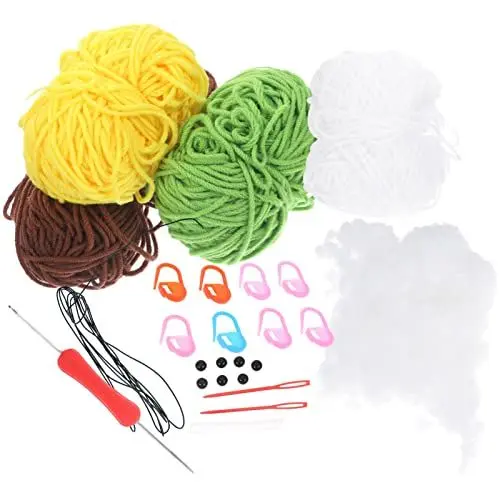 Produktbild: VICASKY 1 Satz Häkelmaterial-Kit Handarbeitsset Strickset Häkelmaterial-Set DIY Häkelset das Geschenk Bausatz Raumdekoration Anfänger-Häkelpaket für Erwachsene Haushalt häkeln Dekorationen