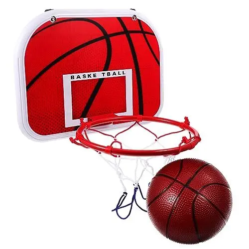 Produktbild: VICASKY 1 Satz Hängender Basketballkorb Mini-Basketball Jungenzimmer Dekor Basketballfelgen Für Kinder Jungenspielzeug Basketball- Basketballständer Für Kinder Kindergeschenk Gummi
