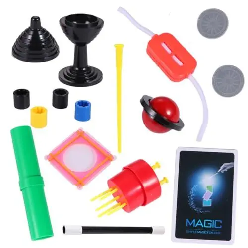 Produktbild: VICASKY 1 Satz Magische Requisiten zaubertricks Kinder zauberkasten Kinder Kinderzauberspielzeug zauberkästen für Kinder Kinderanzüge Kinderkoffer Kinderanzug Spielzeug für Kinder Plastik