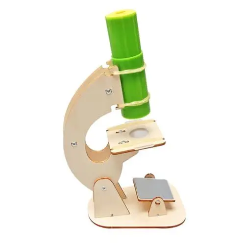 Produktbild: VICASKY 1 Satz Mikroskop Spielzeug DIY-mikroskop-Spielzeug Kleines Mikroskopspielzeug Aus Holz Schülerspielzeug Lernspielzeug Für Schüler Naturwissenschaftliches Lernset Für Kinder Hölzern