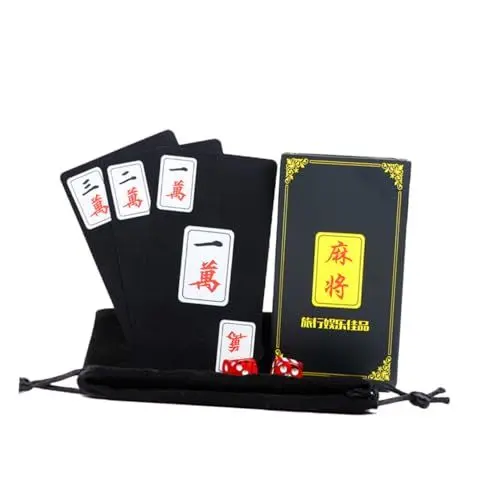 Produktbild: VICASKY 1er-Set Pokerkarten Aus PVC-Kunststoff Mahjong-kartenspiel Für Zuhause Bar Büro