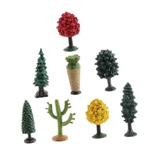Produktbild: VICASKY 8-teiliges Set Miniatur-weihnachtsbäume Lebensechte Dekorative Mini-baummodelle Für Den Schreibtisch Als Dekorationsspielzeug Für Das Büro Das Bücherregal Den Mini-Garten