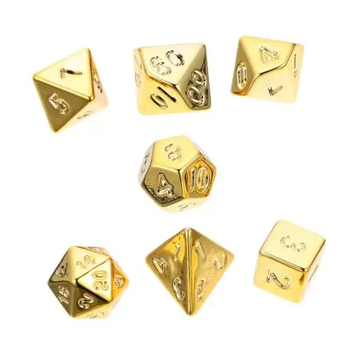 Produktbild: VICASKY 1 Satz Würfel beziehungsspiele настольные игры Games Night настольная игра Board Game Zubehör für Tarotkarten Puzzle-Spielzeug Unterhaltungszubehör Spiel-Requisiten Acryl Golden