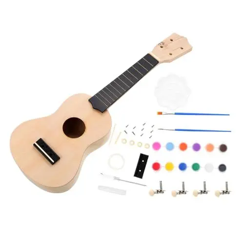 Produktbild: VICASKY Ukulelen-set Für Jungen Und Mädchen 21-teiliges Graffiti-doodle-gitarrenset Aus Holz Für Anfänger