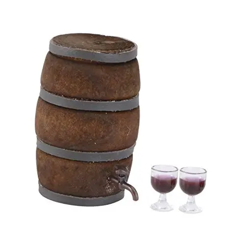 Produktbild: VICASKY 1 Set Puppenhaus Weinkellerei Mini Hauszubehör Mini Ornamente Mini Fass Weinfass Szenendekoration Weinfass Mini Zubehör Mini Verzierung Miniatur Fass Desktop