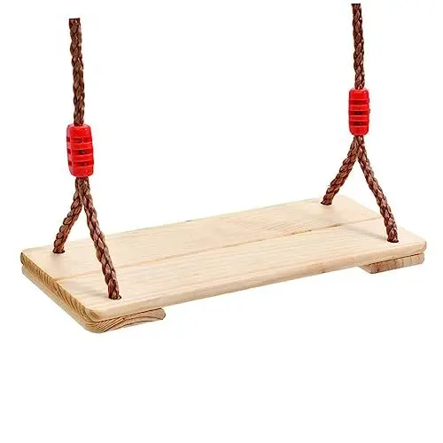 Produktbild: VICASKY 1stk Die Schaukel Außen Schaukel Für Seile Im Freien Spielplatz Hängend Babyschaukeln Für Kleinkinder Hängeschaukel Aus Holz Hängeschaukeln Aus Holz Hölzern Beige