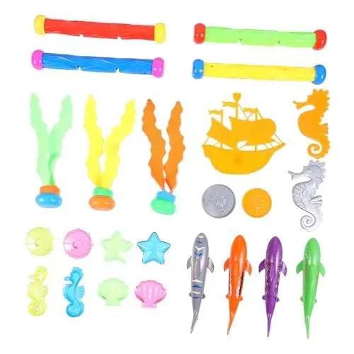 Produktbild: VICASKY 24St Tauchspielzeug Pool Toys for schwimmspielzeug Schwimmende Spielzeuge Set tauchen Schwimmspielzeug für Kleinkinder Schwimmspielzeug für Plastik