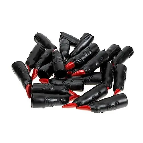 Produktbild: VICASKY 24stücke Halloween Hexenfinger Falsche Nägel Für Kostümpartys Und Streiche Schwarze Fake Finger Für Schaurige Dekoration Und Rollenspiele